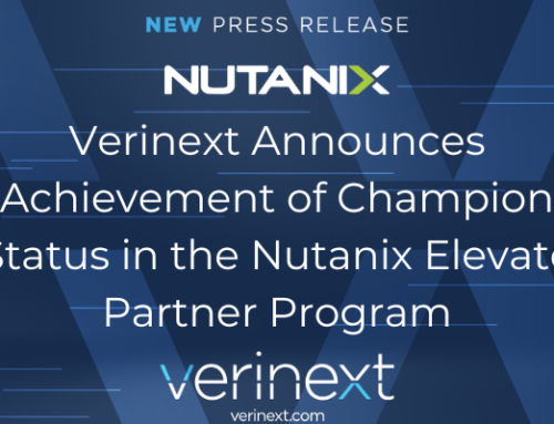 Verinext Announces Achievement of Champion Status in the Nutanix Elevate Partner Program